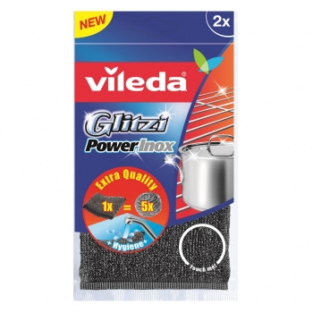 2 Estropajos Inox Glitzi Power Vileda  - Metalizado