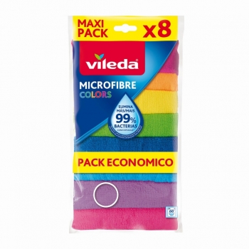 Bayeta Multiusos de Microfibra Vileda Colors 8 Ud