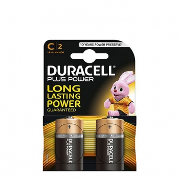 Pack de 2 Pilas Alcalinas Uso Frecuente Duracell Lr14 (C) Plus