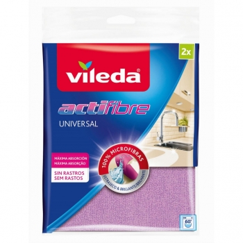 Set 2 Bayetas Multiusos Microfibra Vileda Actifibre Universal