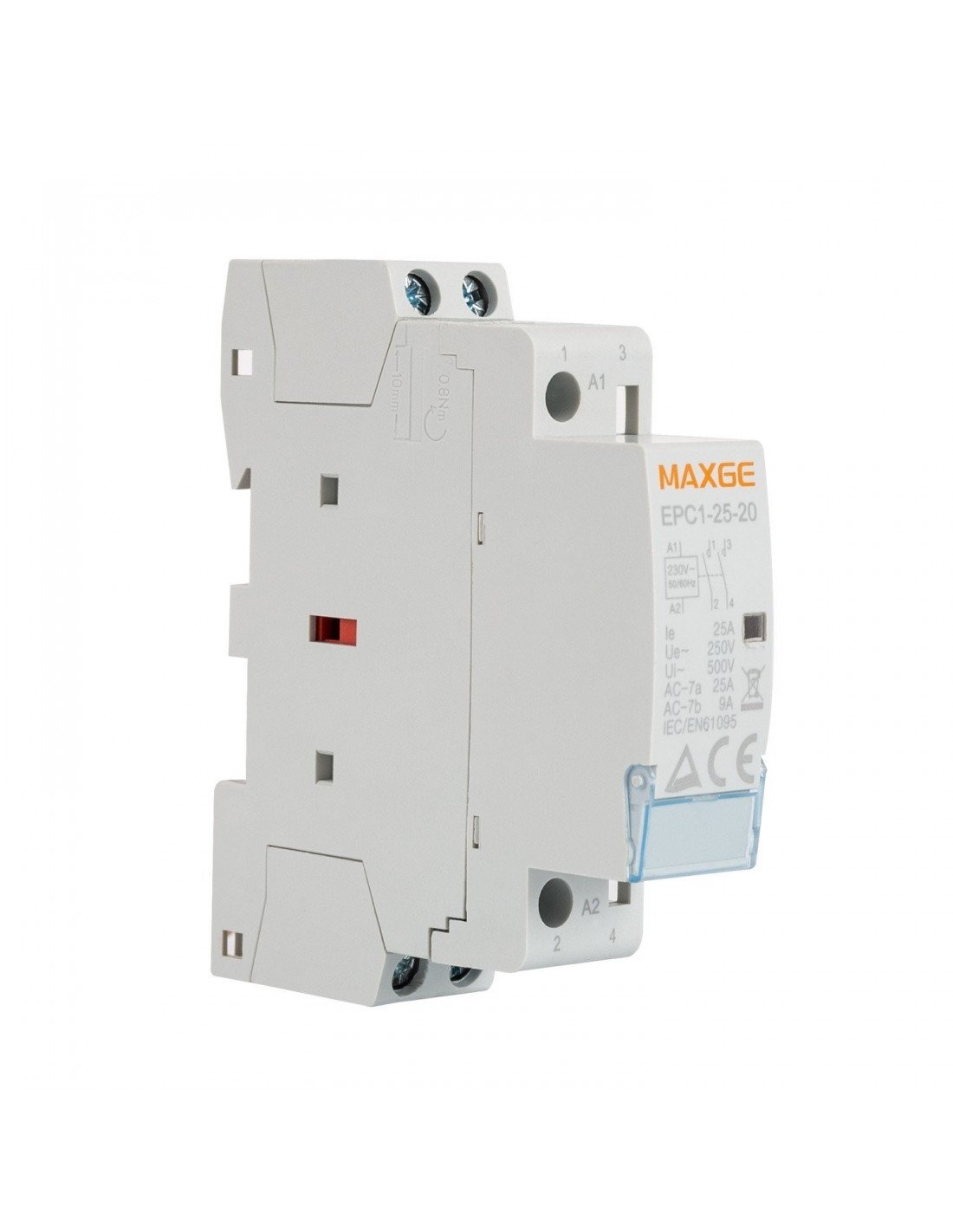 Contactor Modular Alpha+ (1 Mód Din). 2P (2No), 25A, 230Vac