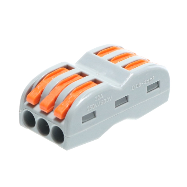 Conector Rápido de 3 Entradas Hasta 4 Mm²