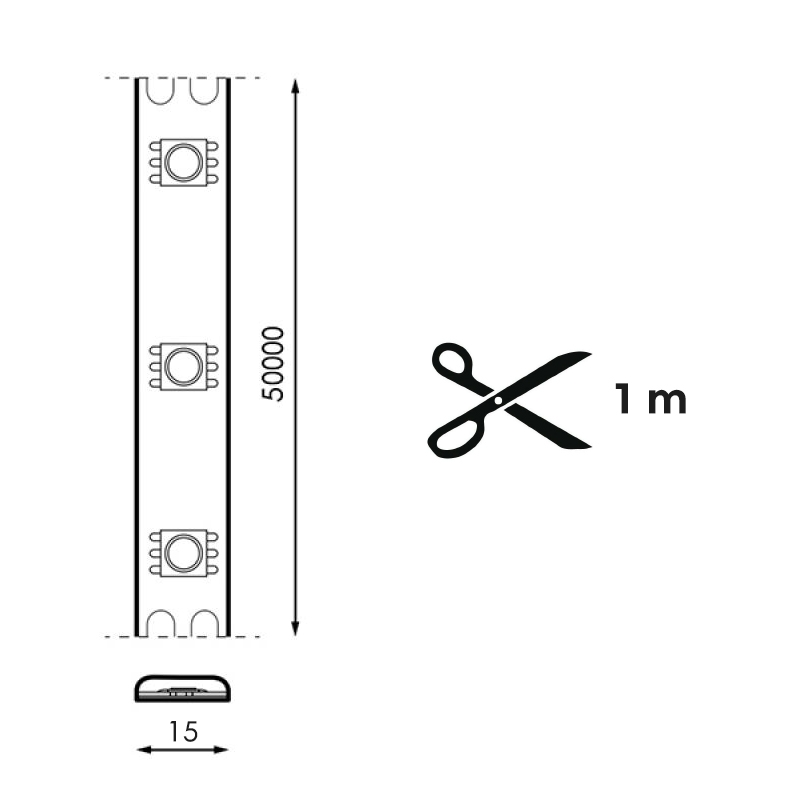 Tira LED Monocolor EPISTAR SMD2835, DC24V, 20 metros (120Led/m)