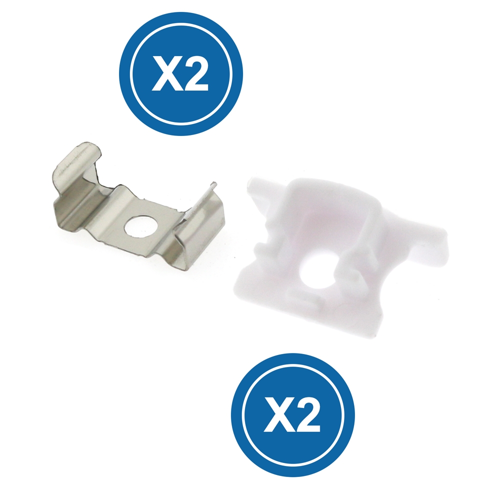 Pack 2 Tapones y 2 Grapas Para Perfil Lm3714