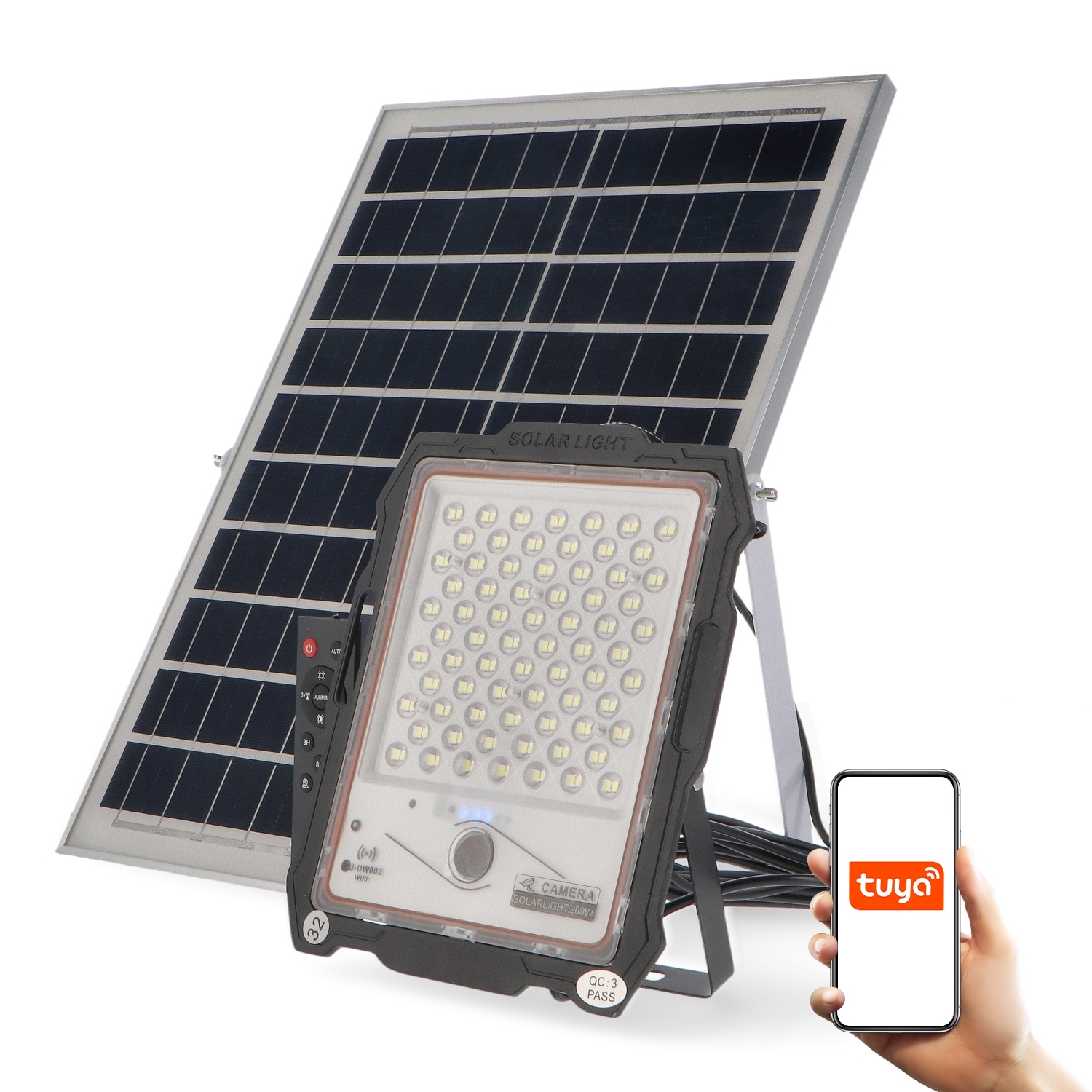 Foco Proyector Led Solar Con Cámara 100W