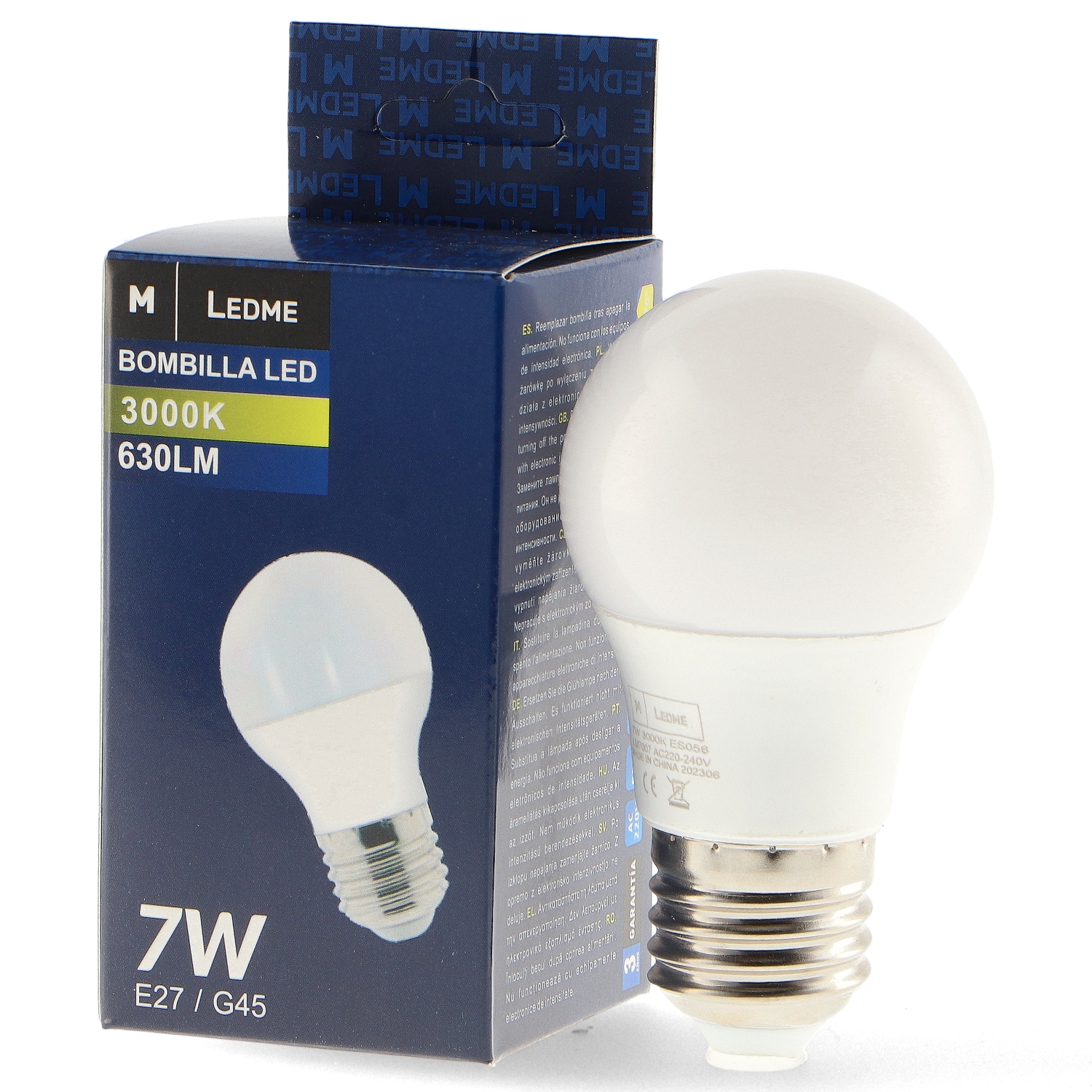 Bombilla Led E27 G45 7W