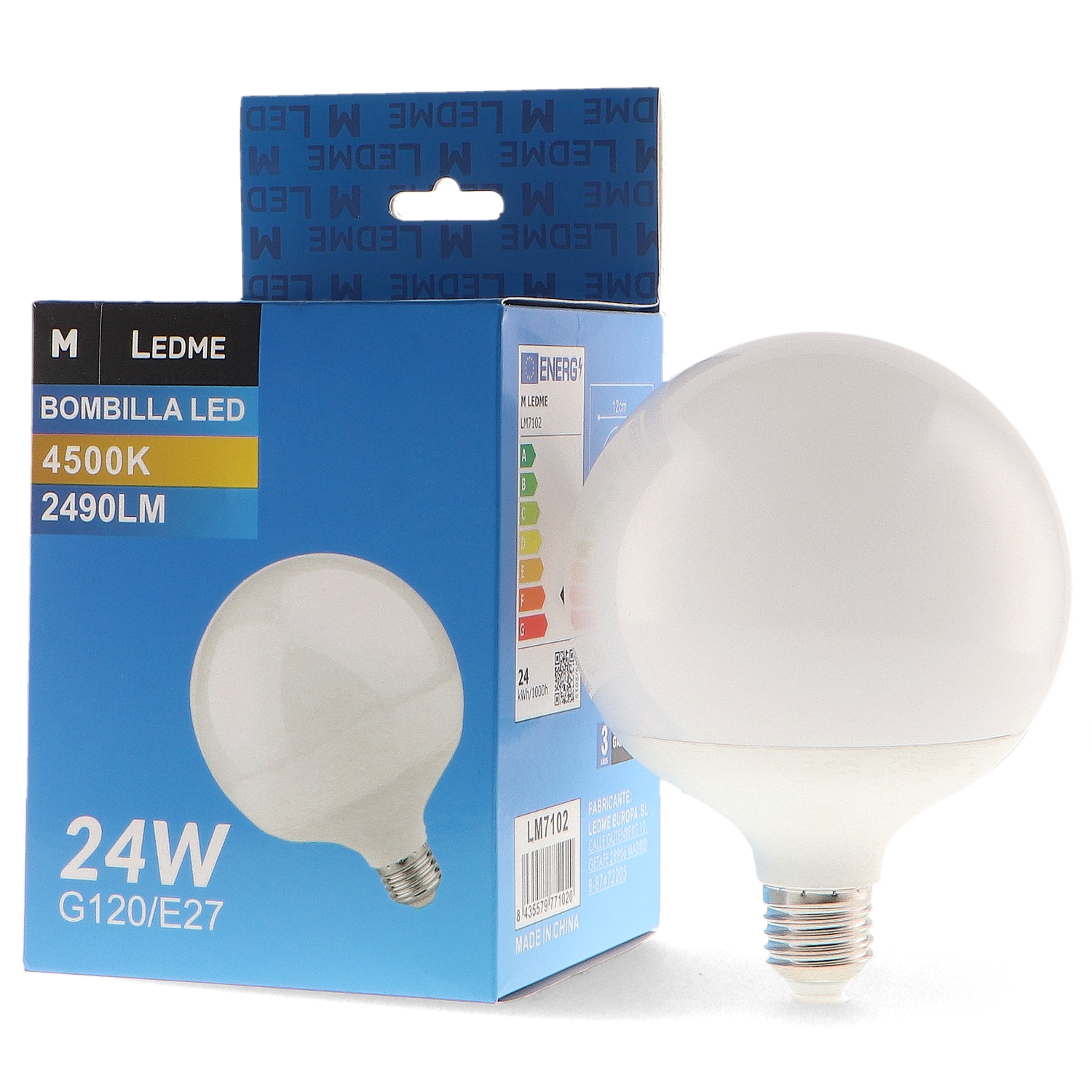 Bombilla Led E27 G120 24W