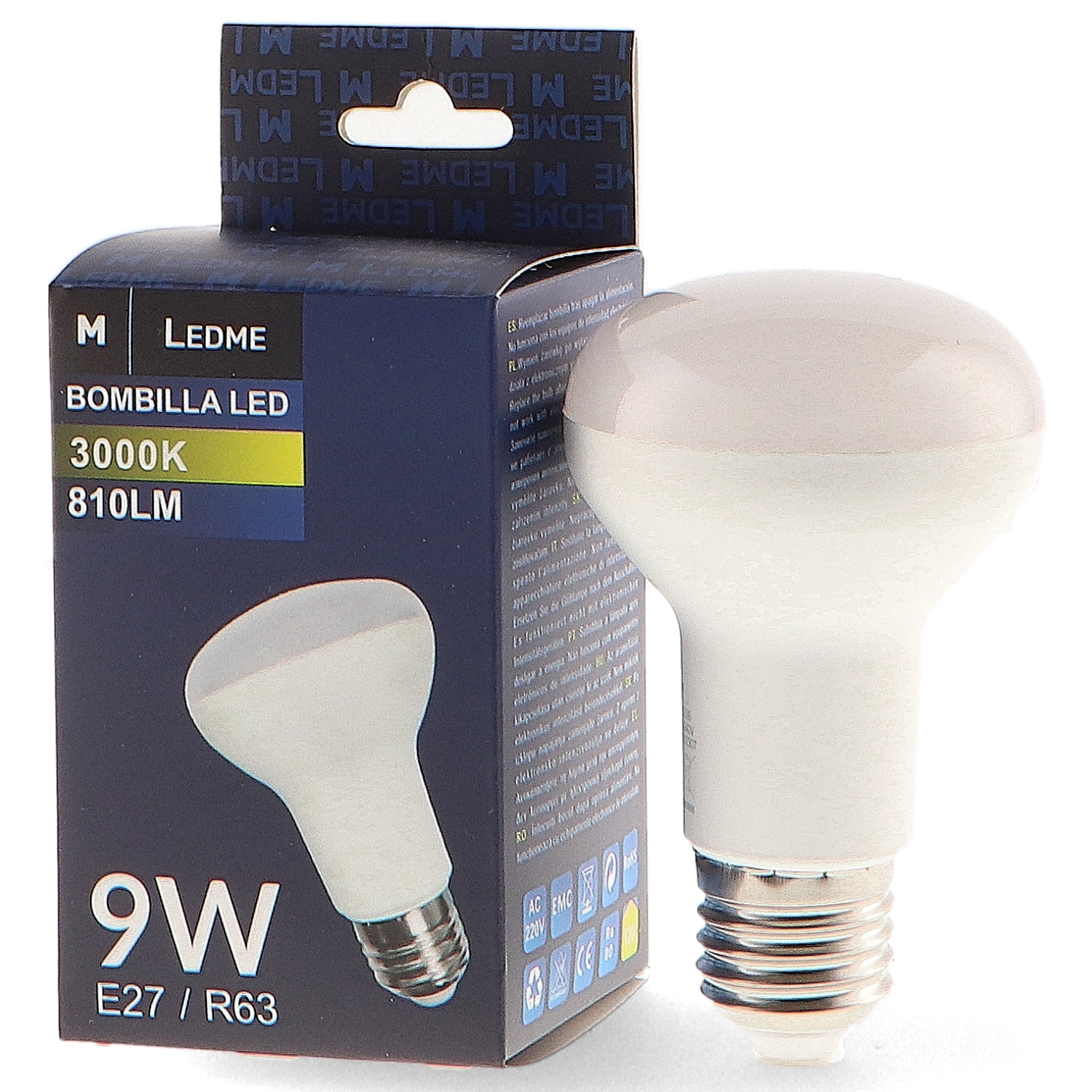 Bombilla Led E27 R63 9W