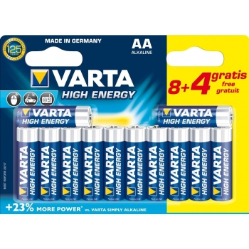 Pila Aa Lr06 Longlife Power Varta Blx8+4 Alcalina