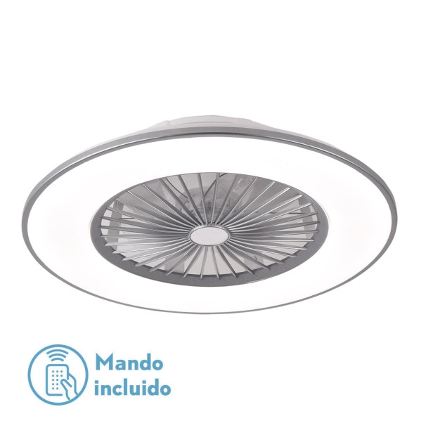 Ventilador Bofu 48W 4800Lm Plata 5 Aspas  18X56D.3Veloc.3 Colores. C/remoto