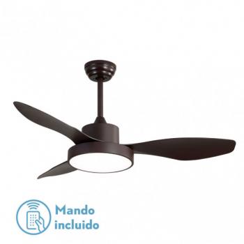 Ventilador Hayate 40W 3300Lm Marron 3 Asp  35/47X120D 3000-4000-6000K C/remoto, Memoria y Temporizador