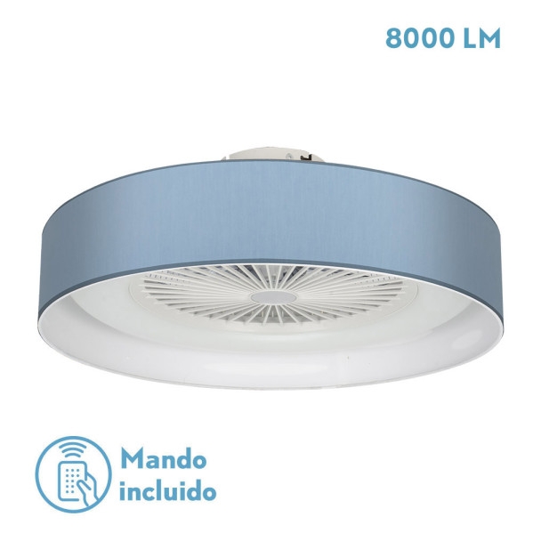 Ventilador Ibor 72W Azul 5 Asp.57,5D 3000-4000-6000K 8000Lm Inten.Reg.Remoto.Temporiz.Memoria