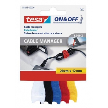 Tes Cinta Velcro Para Agrupar Cables 10Mmx5M Negro