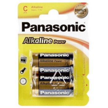 1X2 Panasonic Alkaline Power Baby C Lr 14