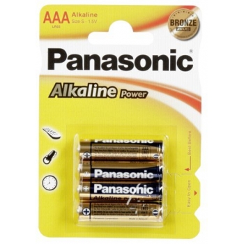 1X4 Panasonic Alkaline Power Micro Aaa Lr03