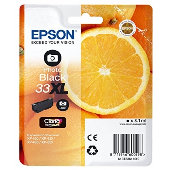 Epson Cartucho Foto Negro Claria Premium 33 Xl T 3361