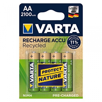 1X4 Varta Recharge Accu Recycled 2100 Mah Aa Mignon Nimh