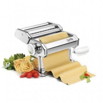 Maquina Motorizable Para Hacer Pasta Laica Pm2000 - Rodillo de Corte Doble Intercambiable - Cuerpo de Acero - Rodillos de Aluminio