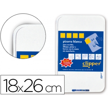 Pizarra Blanca Clipper 18X26 + Rotulador Pp0213