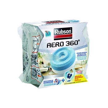 Rubson Aero 360X1 Recargas 450G Tableta 2 En 1 Absorbe Humedad y Neutraliza Malos Olores