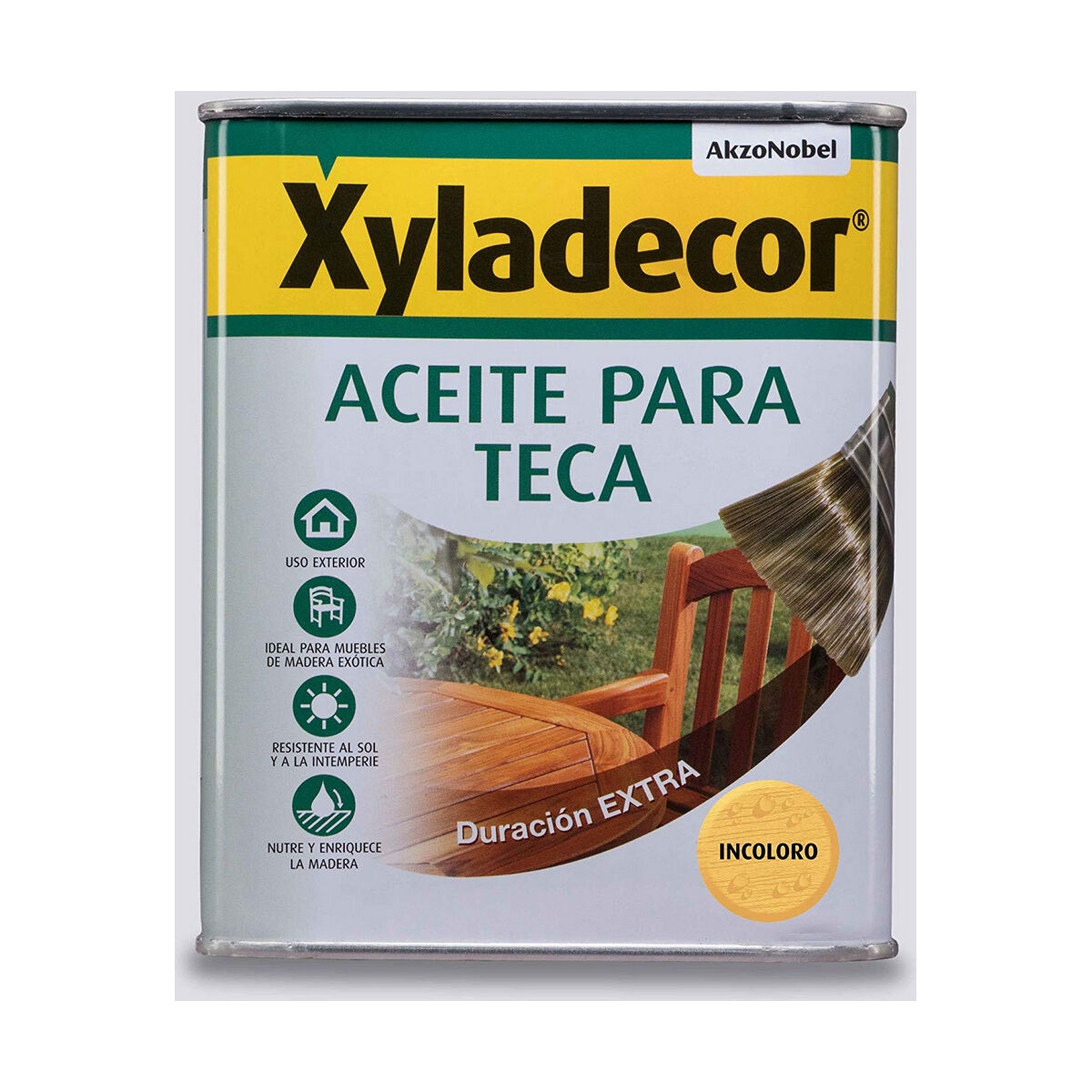 Aceite Para Teca Akzonobel Xyladecor 750 Ml Incoloro Mate