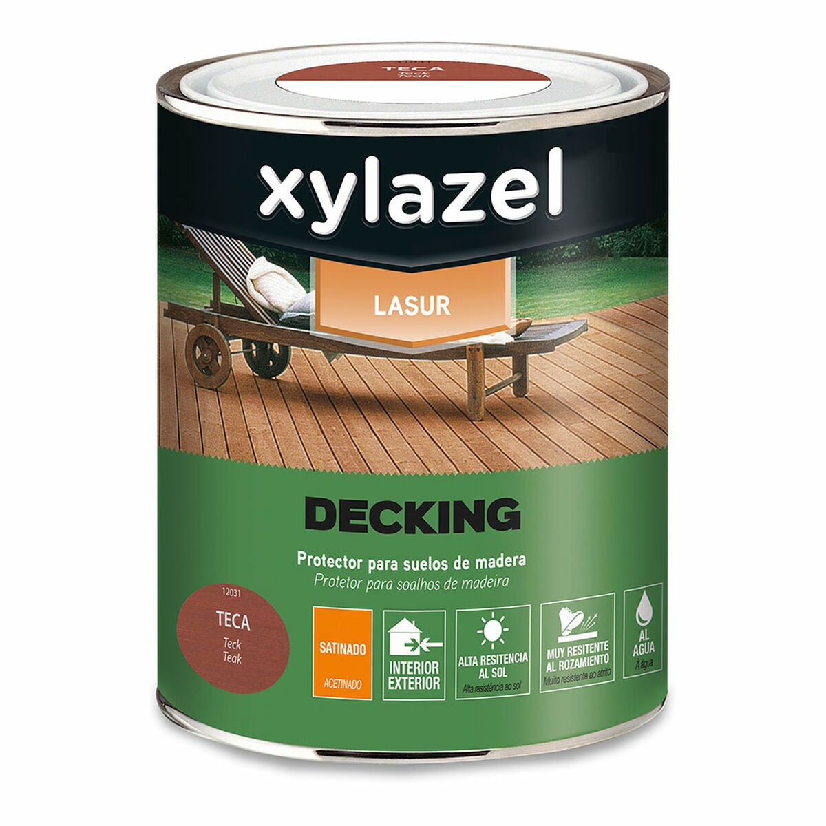 Aceite Protector Xylazel Decking Teca 750 Ml Satinado