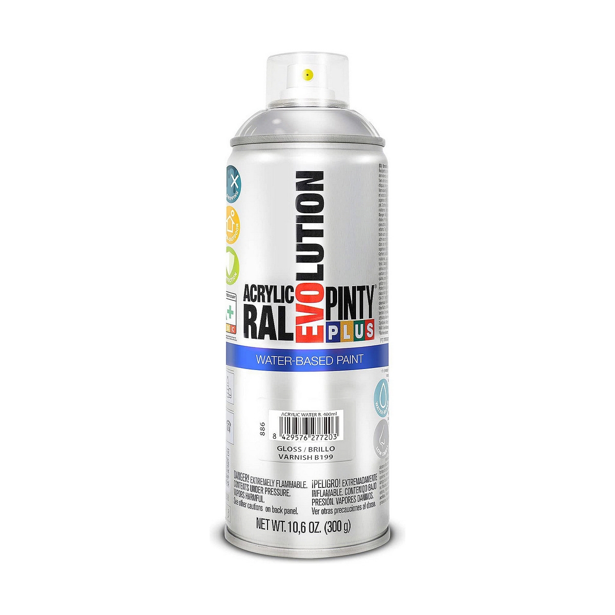 Barniz En Spray Pintyplus Evolution B199 Base de Agua 400 Ml Incoloro