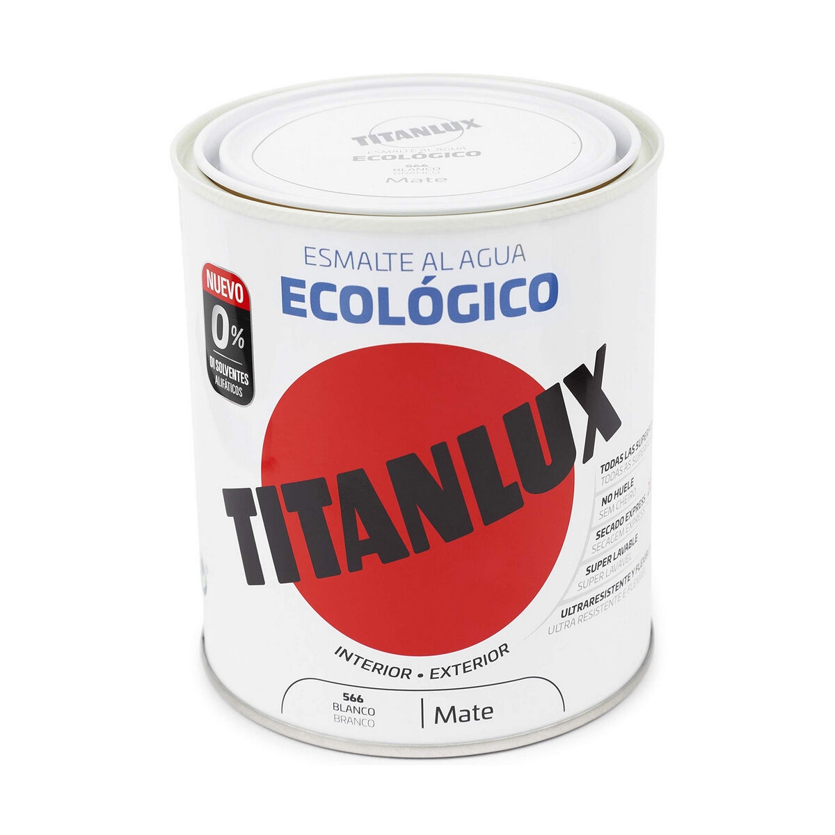 Barniz Titanlux 02T056634 750 Ml Esmalte Para Acabados Blanco Mate