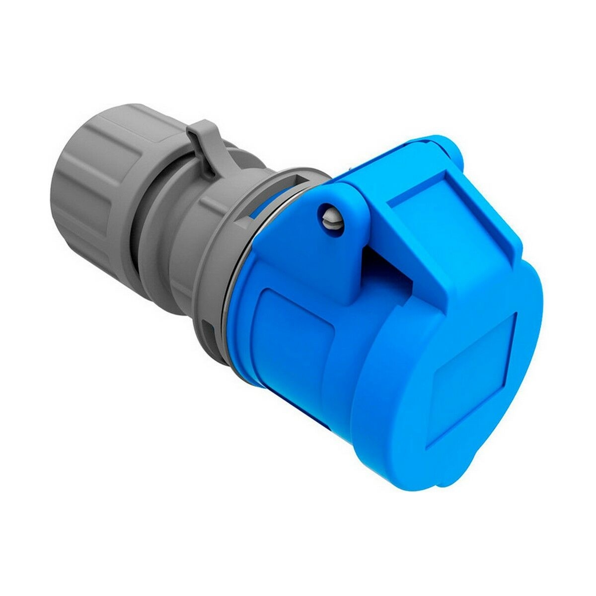 Base de Enchufe Edm Cetac Con Tapa Azul 250 V Ip44 16 A Aérea