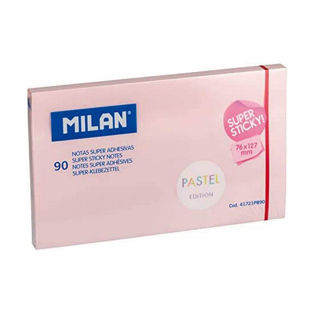 Bloc de Notas Milan Pastel Autoadhesivas Rosa (76 X 127 Mm)