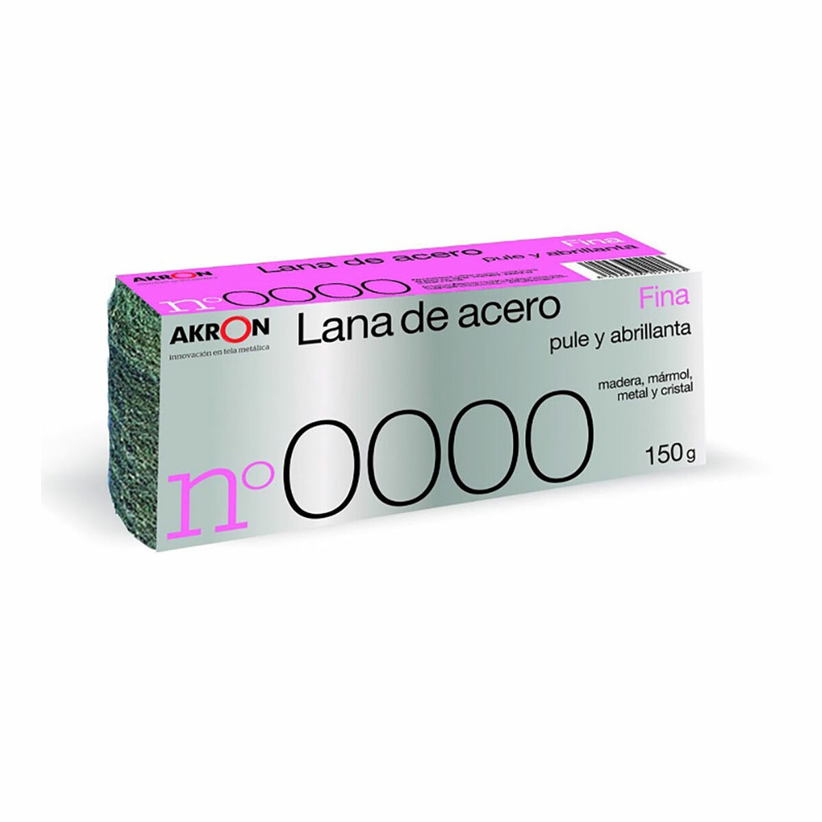 Bobina de Lana de Acero Akron Nº 0000 Limpiador de Superficies