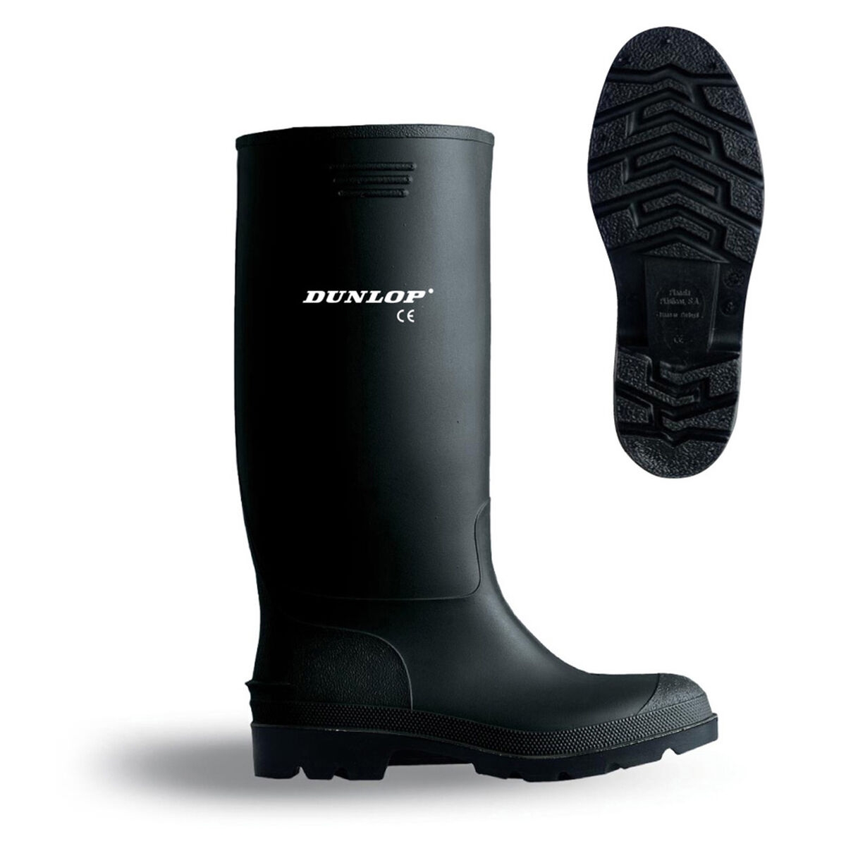 Botas de Agua Dunlop Negro Poliéster Pvc