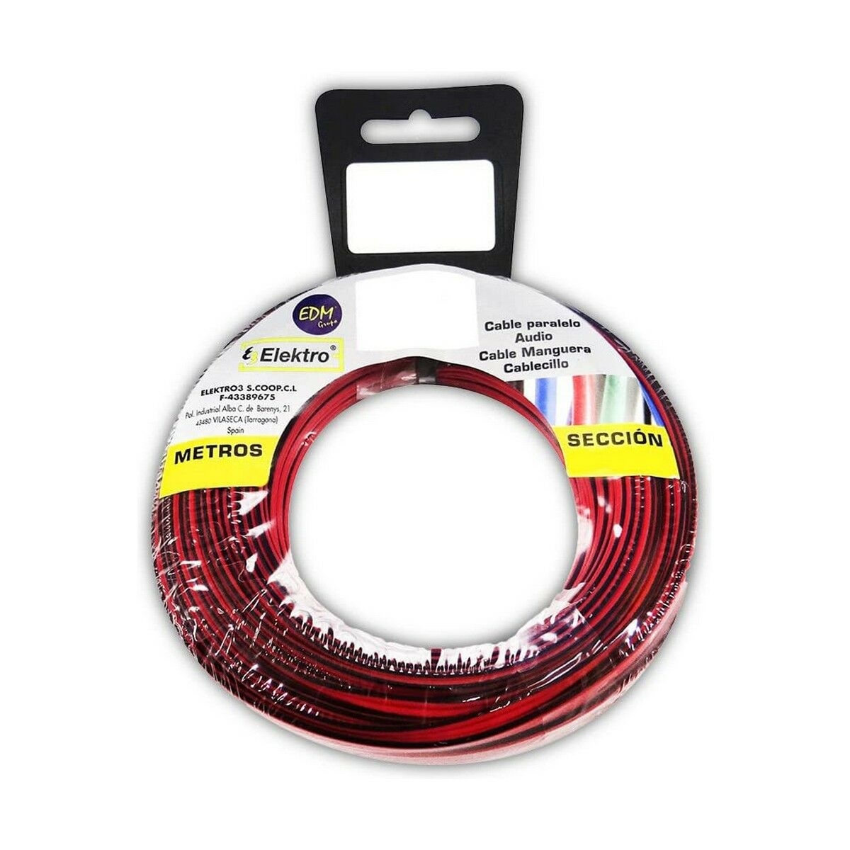 Cable de Audio Edm 2 X 0,75 Mm Rojo/negro 15 M