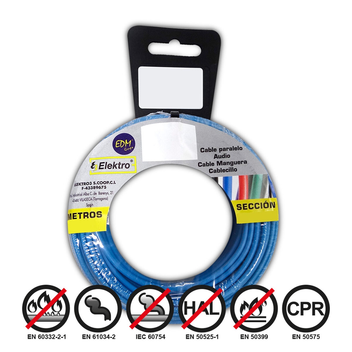 Cable de Interfaz Paralelo Edm 28505 Azul 50 M