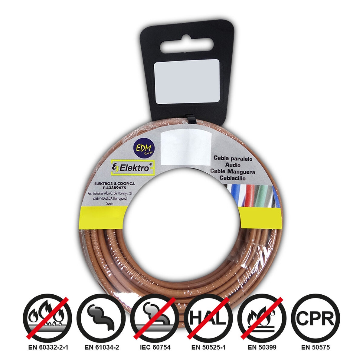 Cable de Interfaz Paralelo Edm 28507 Marrón 50 M