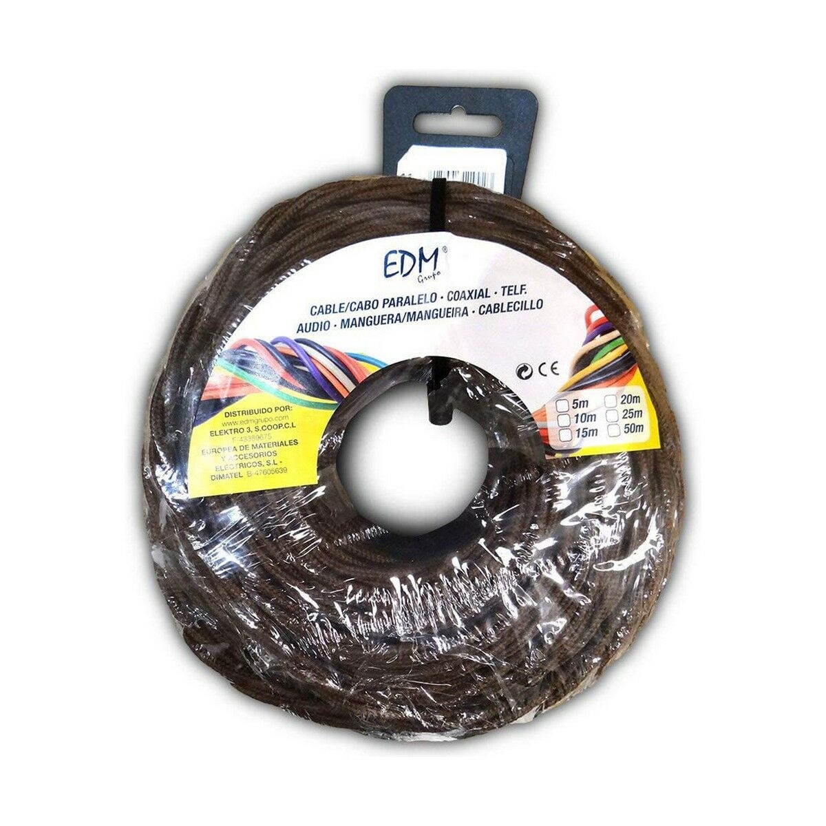 Cable Edm 2 X 1,5 Mm Negro 5 M