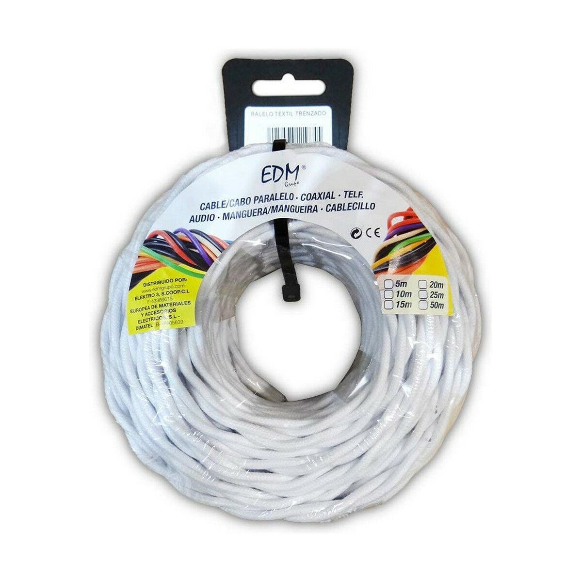 Cable Edm 3 X 1 Mm Blanco 5 M