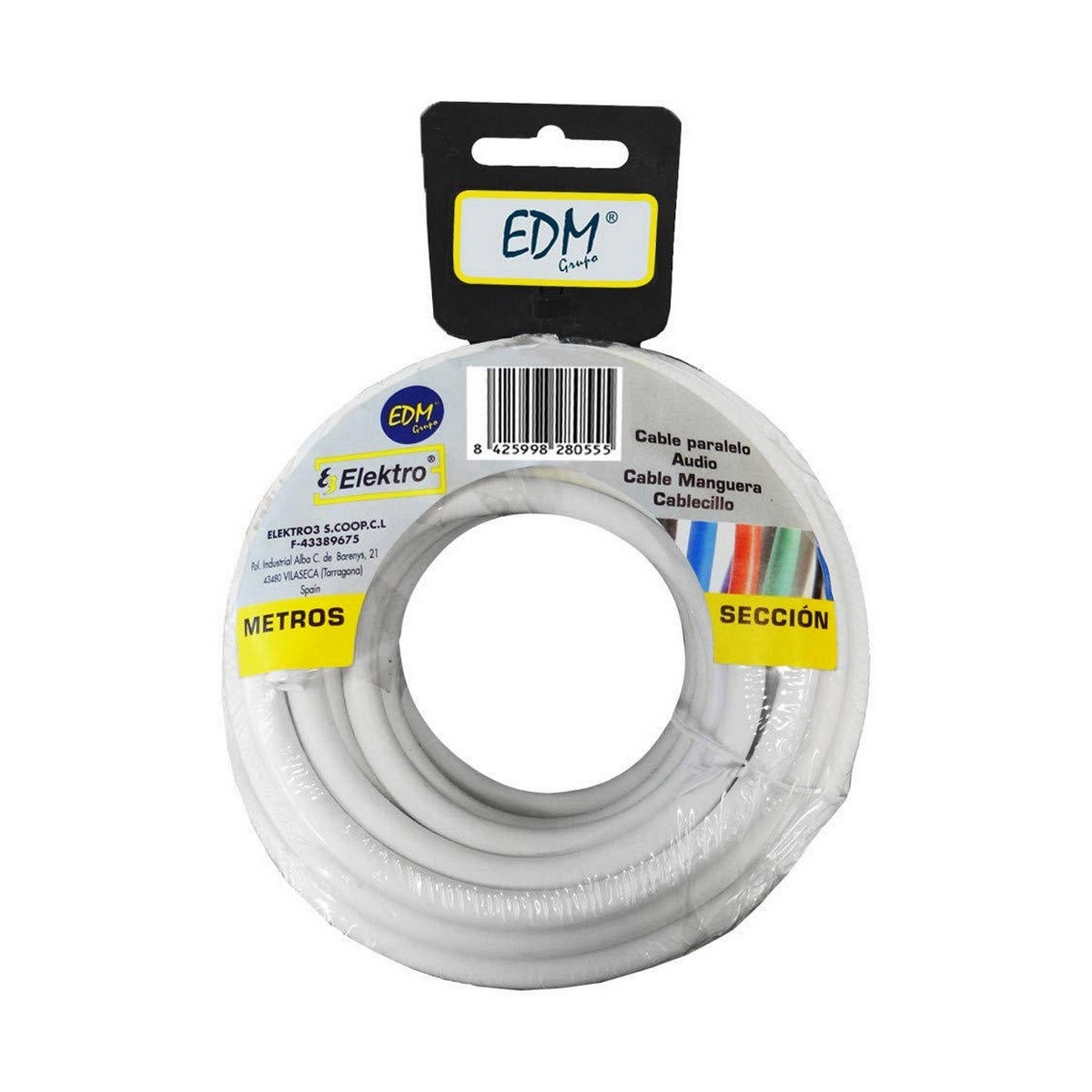 Cable Edm 3 X 2,5 Mm Blanco 20 M