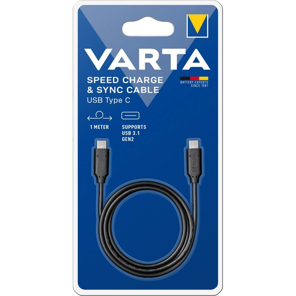 Cable Usb-C A Usb-C Varta 57947 1 M