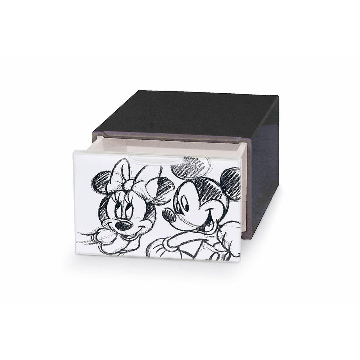 Cajonera Domopak Living Mickey & Minnie Plástico 15,5 X 21 X 10,5 Cm Gris Oscuro