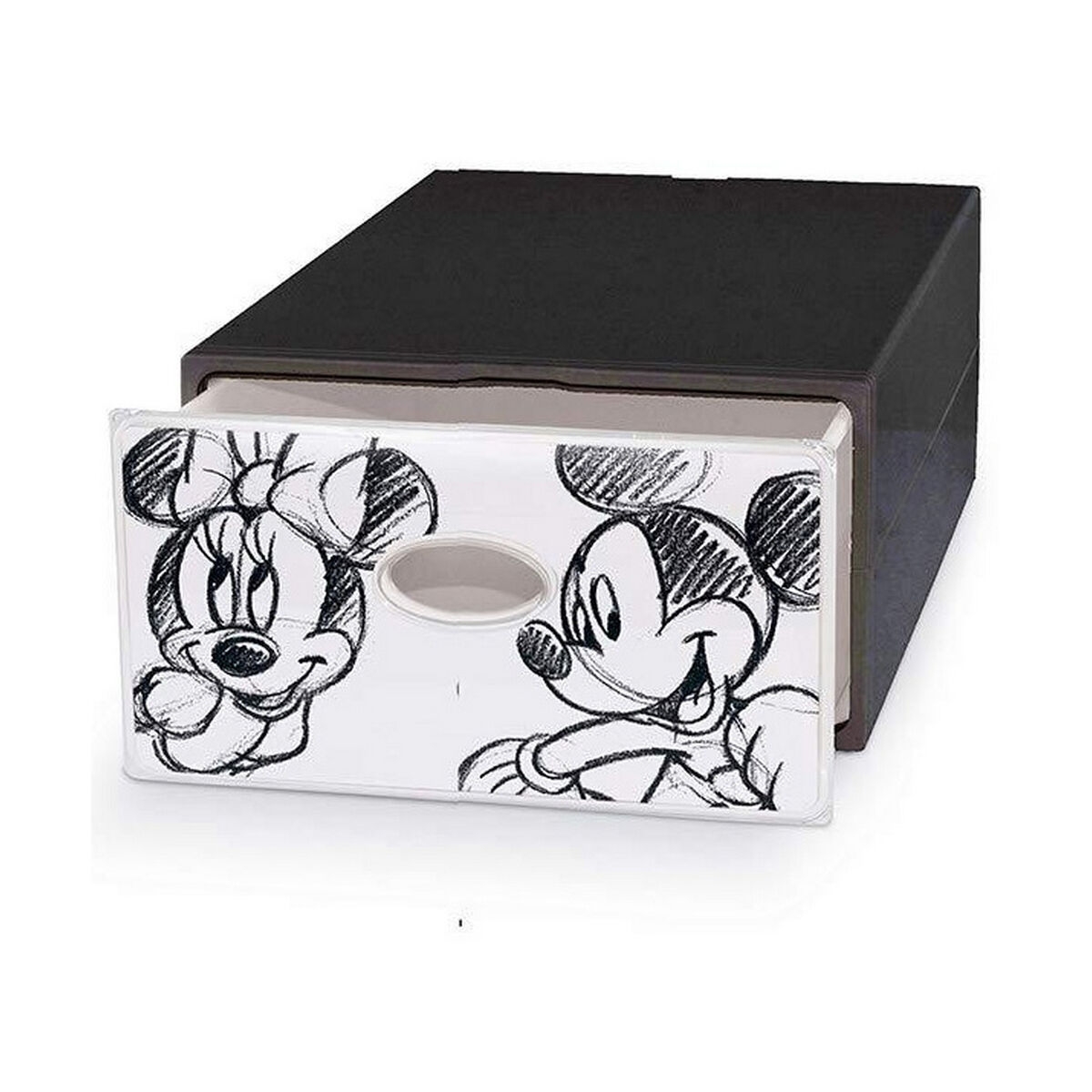 Cajonera Domopak Living Mickey & Minnie Plástico Gris Oscuro (28 X 40 X 15 Cm)