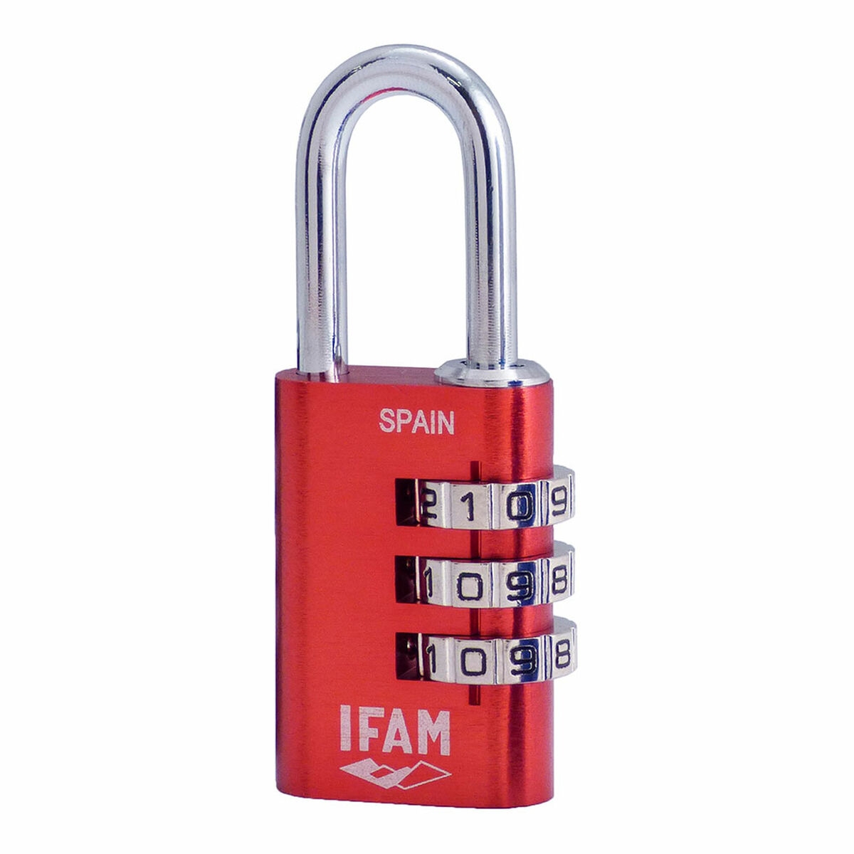 Candado de Combinación Ifam Combi30 Rojo Aluminio Acero Cromado (3 Cm)