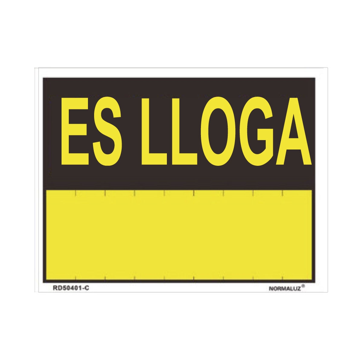 Cartel Normaluz Es Lloga Pvc (35 X 45 Cm)