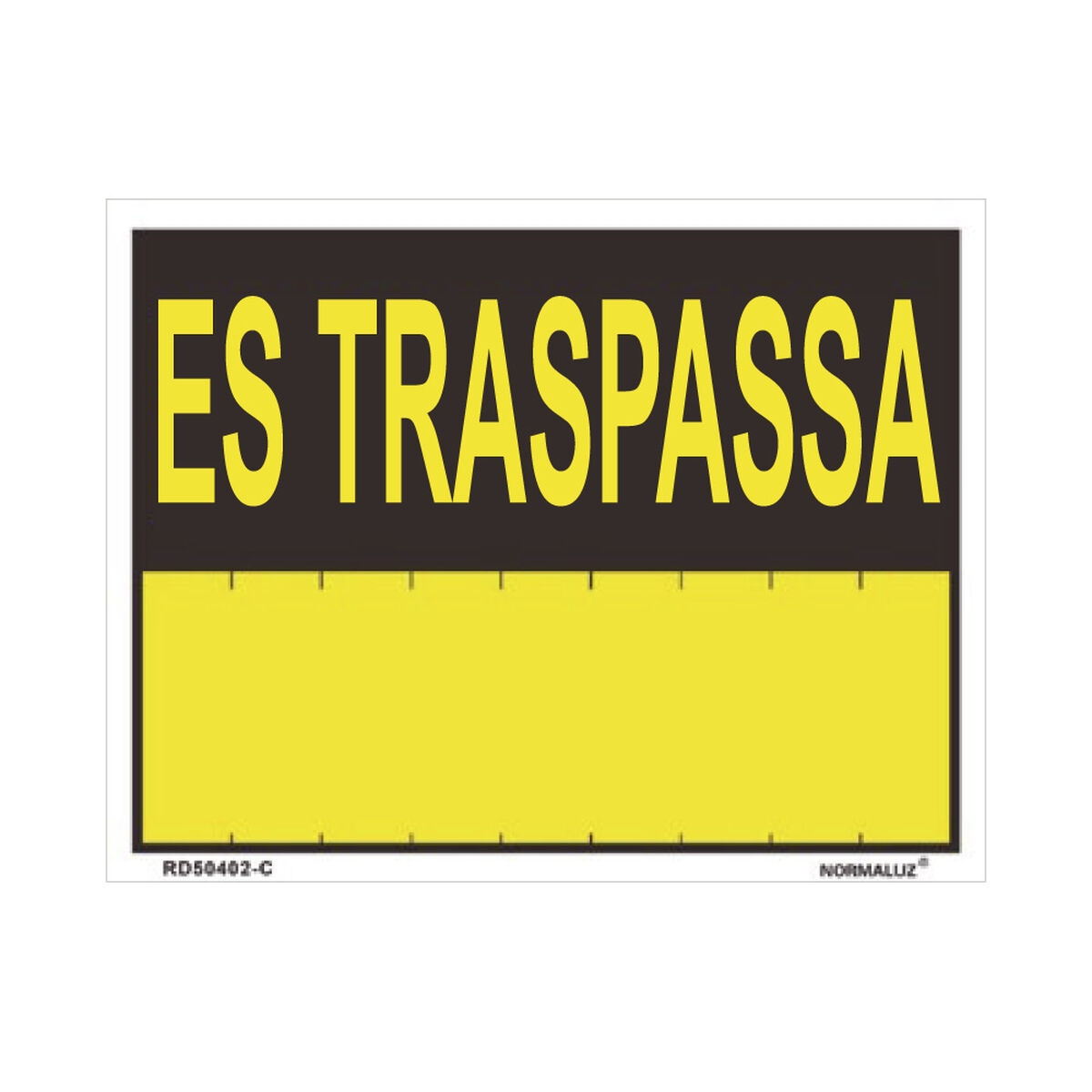 Cartel Normaluz Es Traspassa Pvc