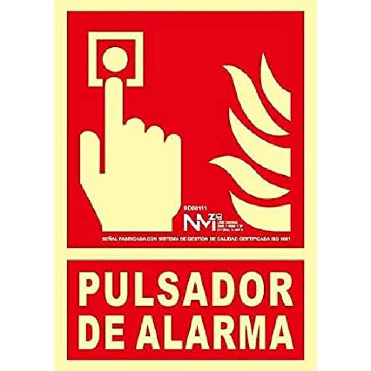 Cartel Normaluz No Utilizar En Caso de Incendio Pvc