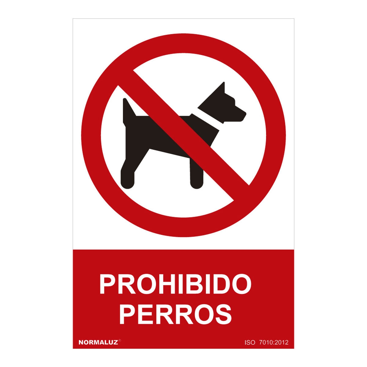 Cartel Normaluz Prohibido Perros Pvc (30 X 40 Cm)