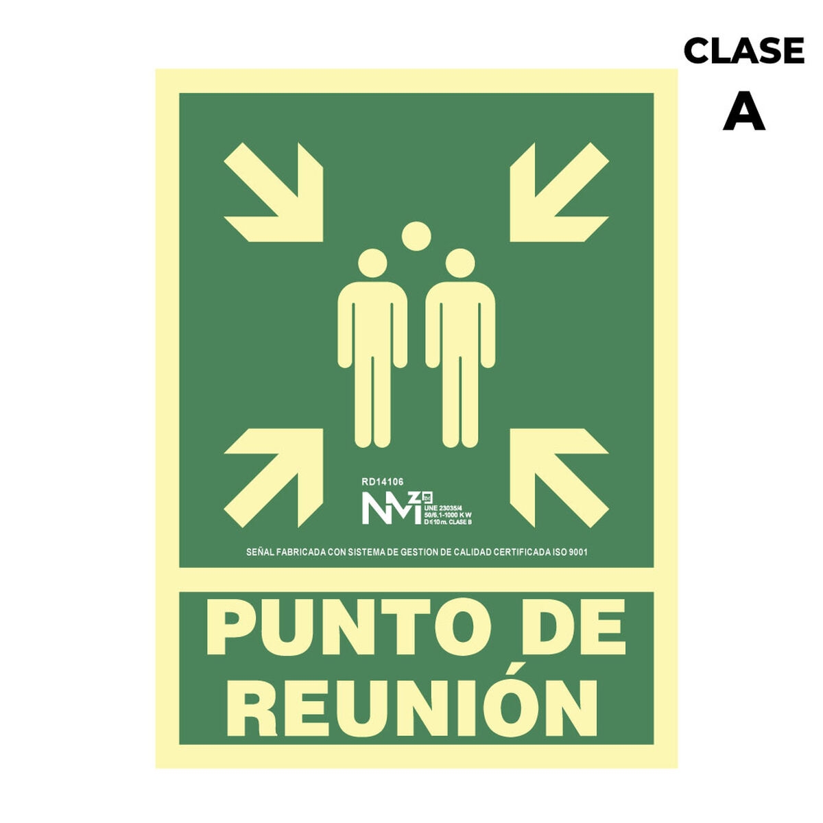 Cartel Normaluz Punto de Reunión Pvc (22,4 X 30 Cm)