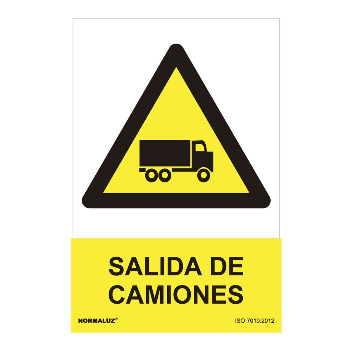 Cartel Normaluz Salida de Camiones Pvc (30 X 40 Cm)