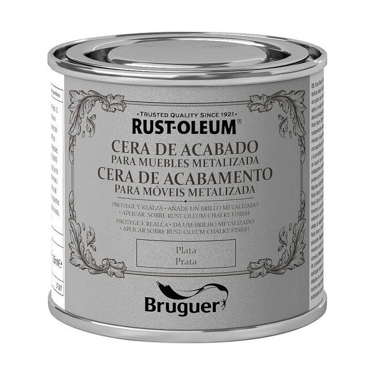 Cera Bruguer 125 Ml Plateado