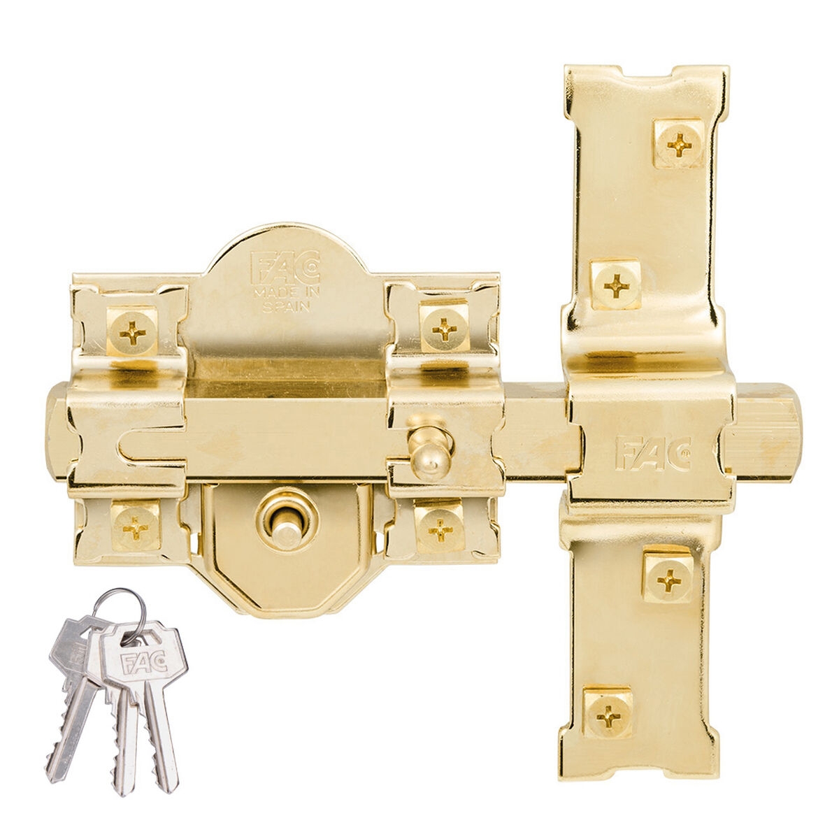 Cerrojo de Seguridad Fac 301-R/80 Dorado Acero 50 Mm 80 Mm